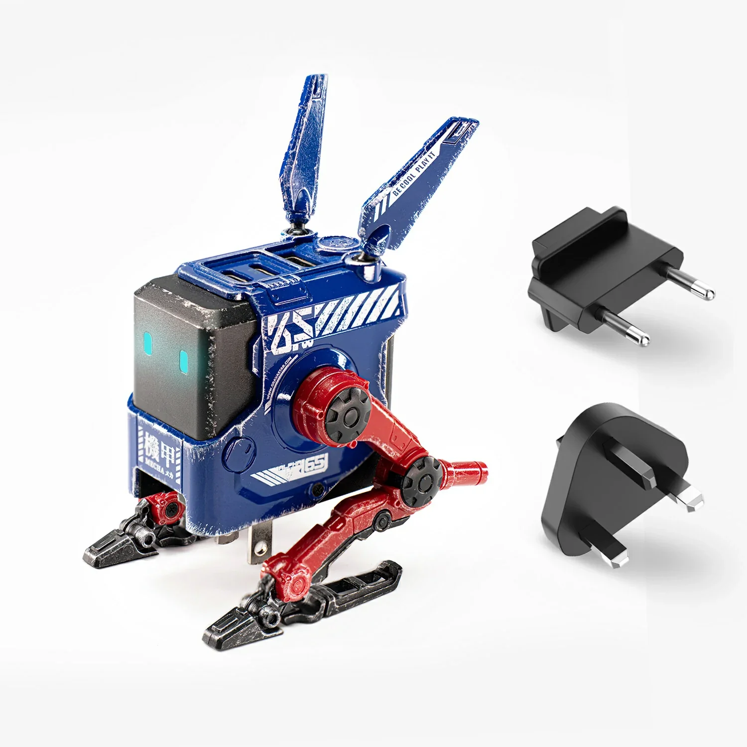 Alpha65 GaN 65W Wall Charger - War Damaged Blaze Blue - Image 3