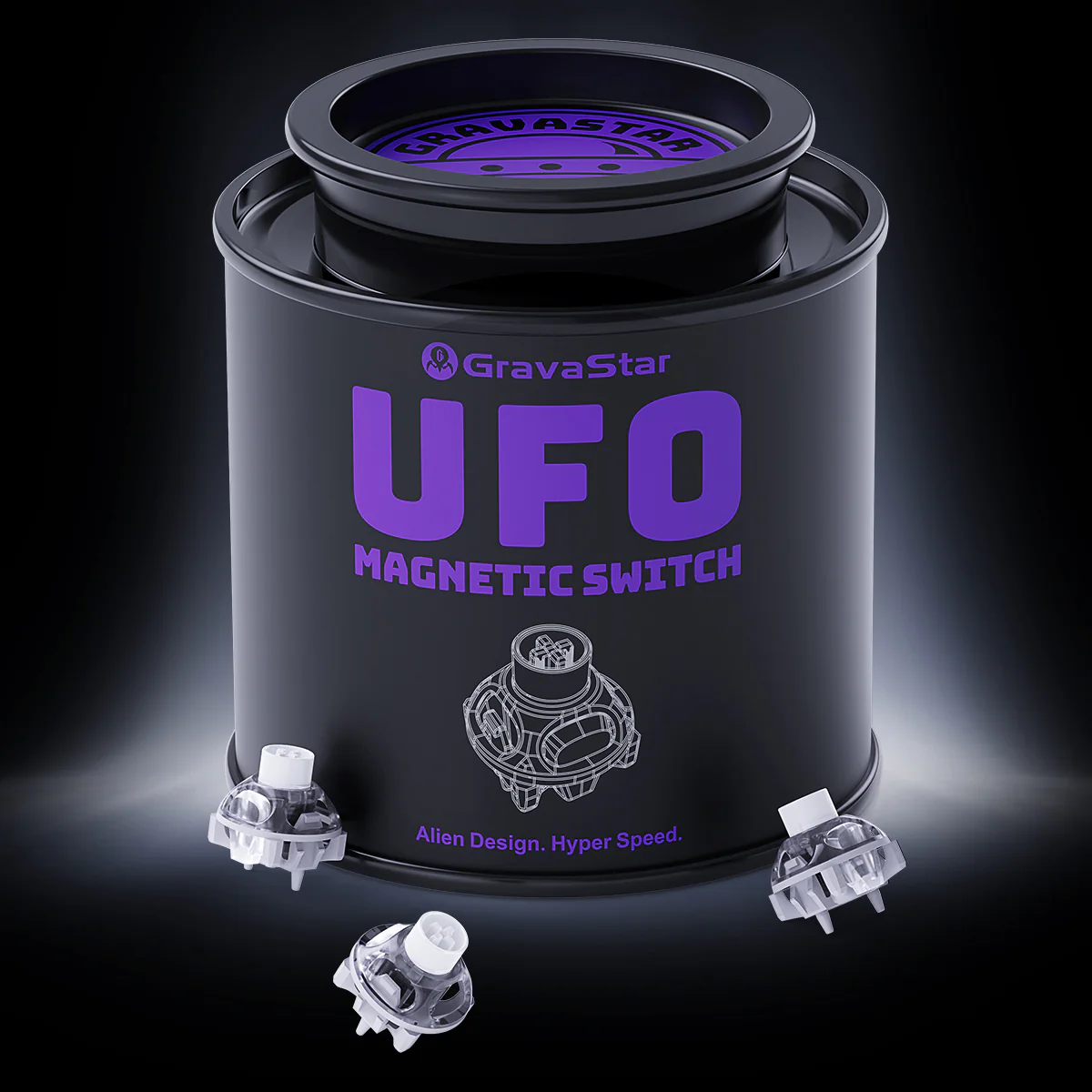 GravaStar UFO Magnetic Switch - Hall Effect Gaming Switches - Image 10