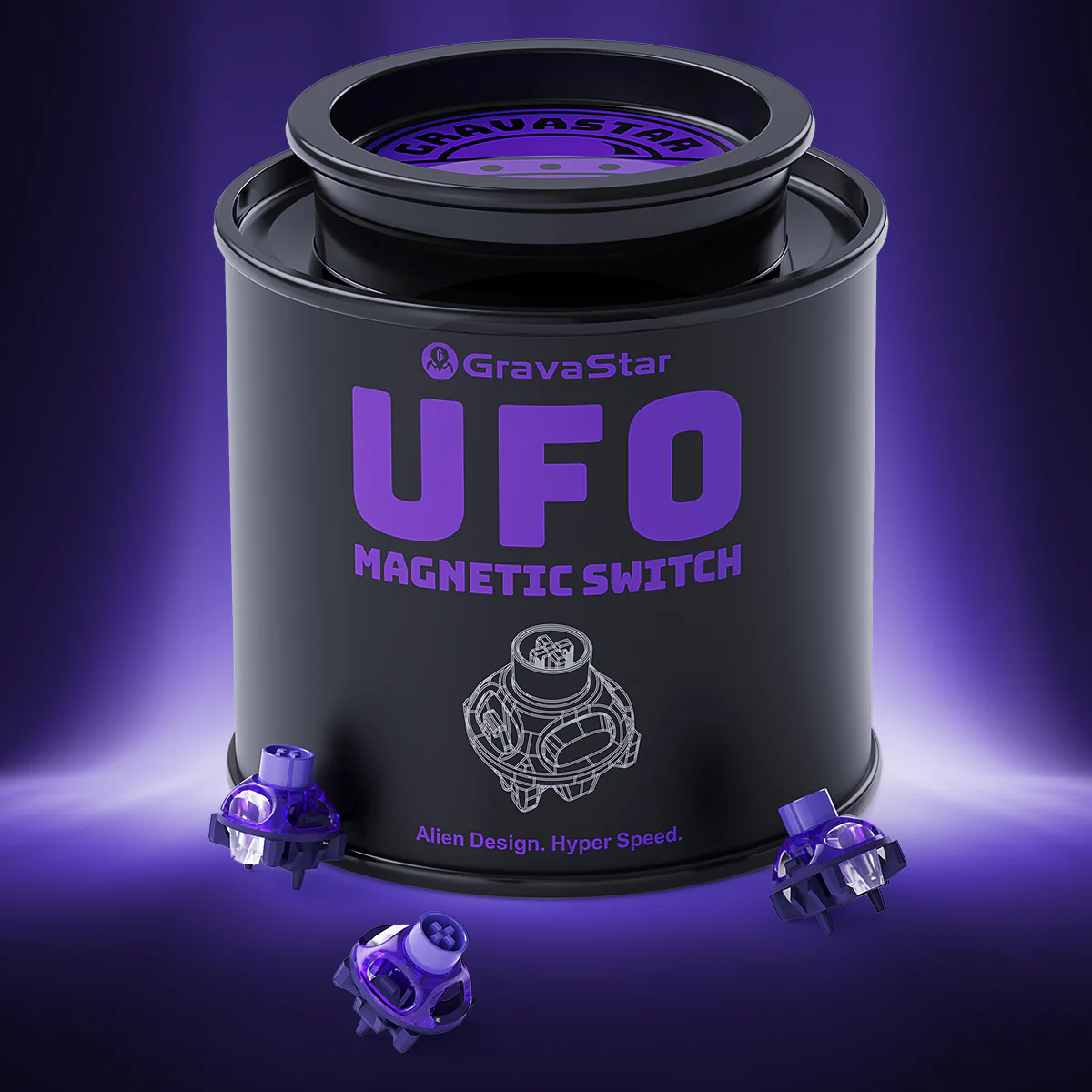 GravaStar UFO Magnetic Switch - Hall Effect Gaming Switches - Image 9