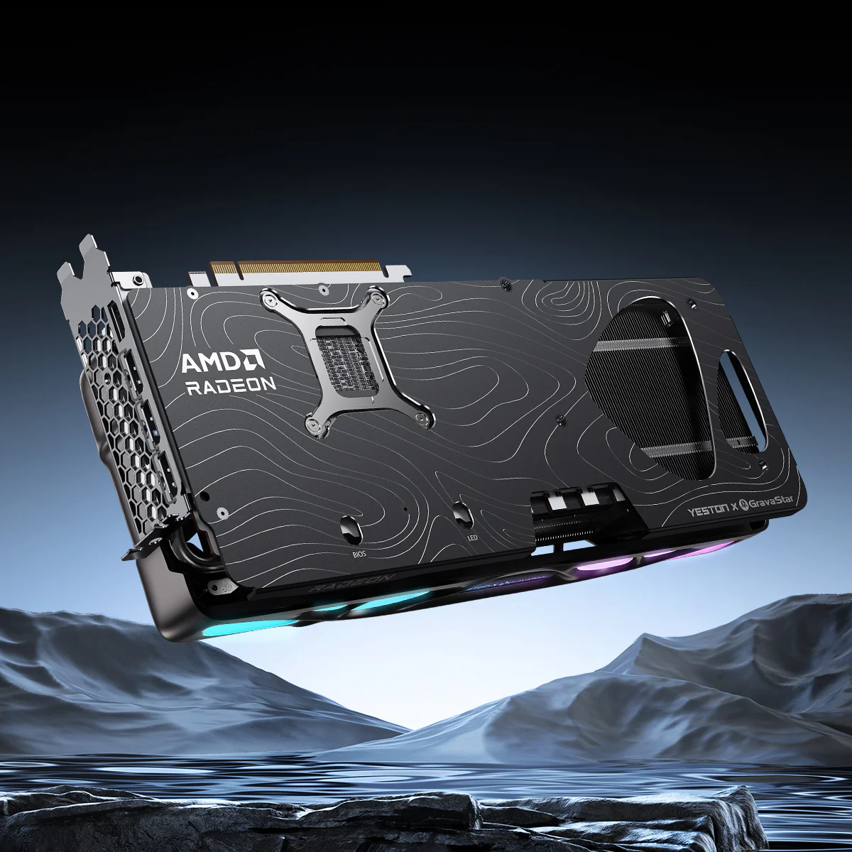 Yeston x GravaStar AMD RADEON RX 9070 XT 16G GDDR6 Mercury Nova OC (US Only) - Image 6